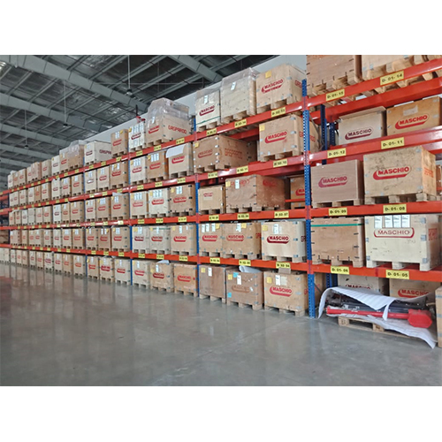 Heavy Duty Rack - Mild Steel, Industrial Blue & Red Rectangular Design | Sturdy, Durable Heavy Duty Storage Solution