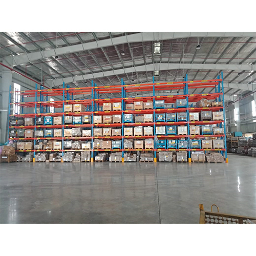 Heavy Duty Rack - Mild Steel, Industrial Blue & Red Rectangular Design | Sturdy, Durable Heavy Duty Storage Solution