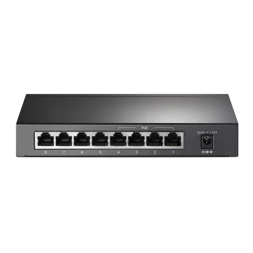 Hikvision 8 Port PoE Switch - Metal, Various Sizes, Sleek Black Finish | High-Performance Networking Solution for Industrial Applications, Supports Power over Ethernet