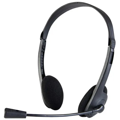 Headphone with Mic - Plastic Material, Different Size Options, Classic Black Color | Industrial Use, Over-Ear Design, Noise-Cancelling Technology