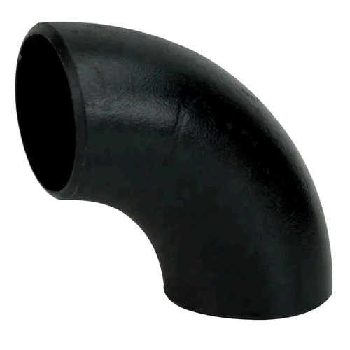 90 Degree Carbon Steel Elbow - Carbon Steel Material, Various Thickness (mm), Black Color | Warranty Offered