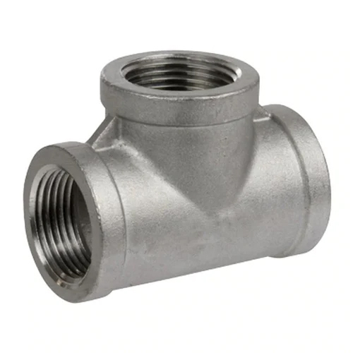 Carbon Steel Socket Weld Equal Tee - Various Thicknesses, Silver Color, Includes Warranty for Quality Assurance