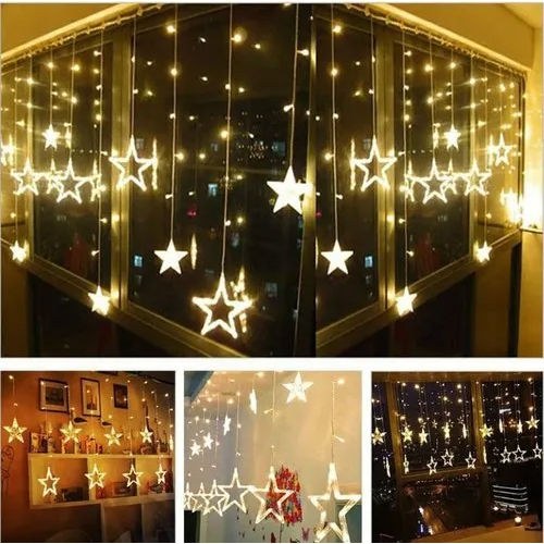 Yellow Star Led Fairy Lights Lighting Color Warm White Plug-in