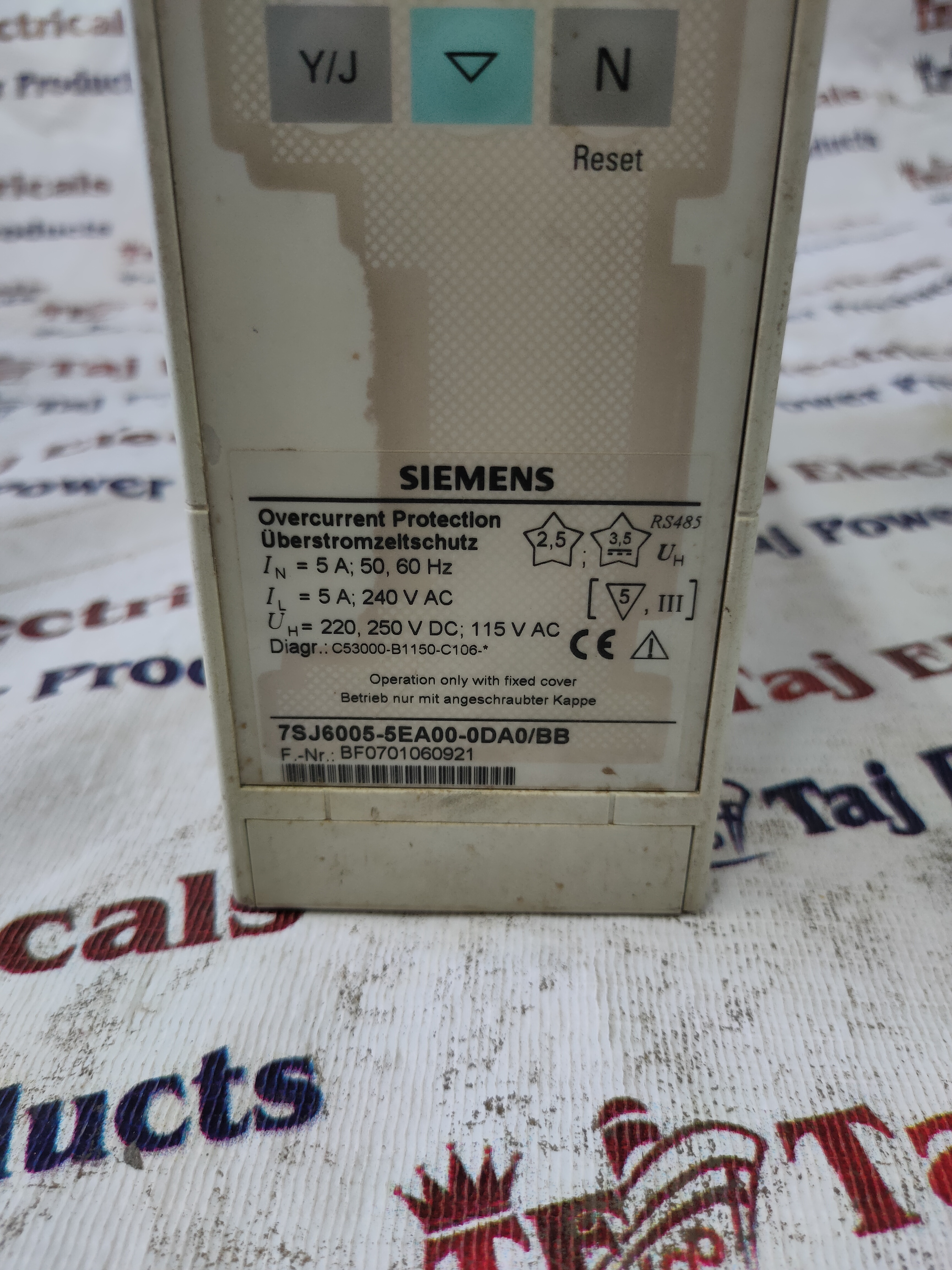 Siemens 7sj6005-5ea00-0da0/bb