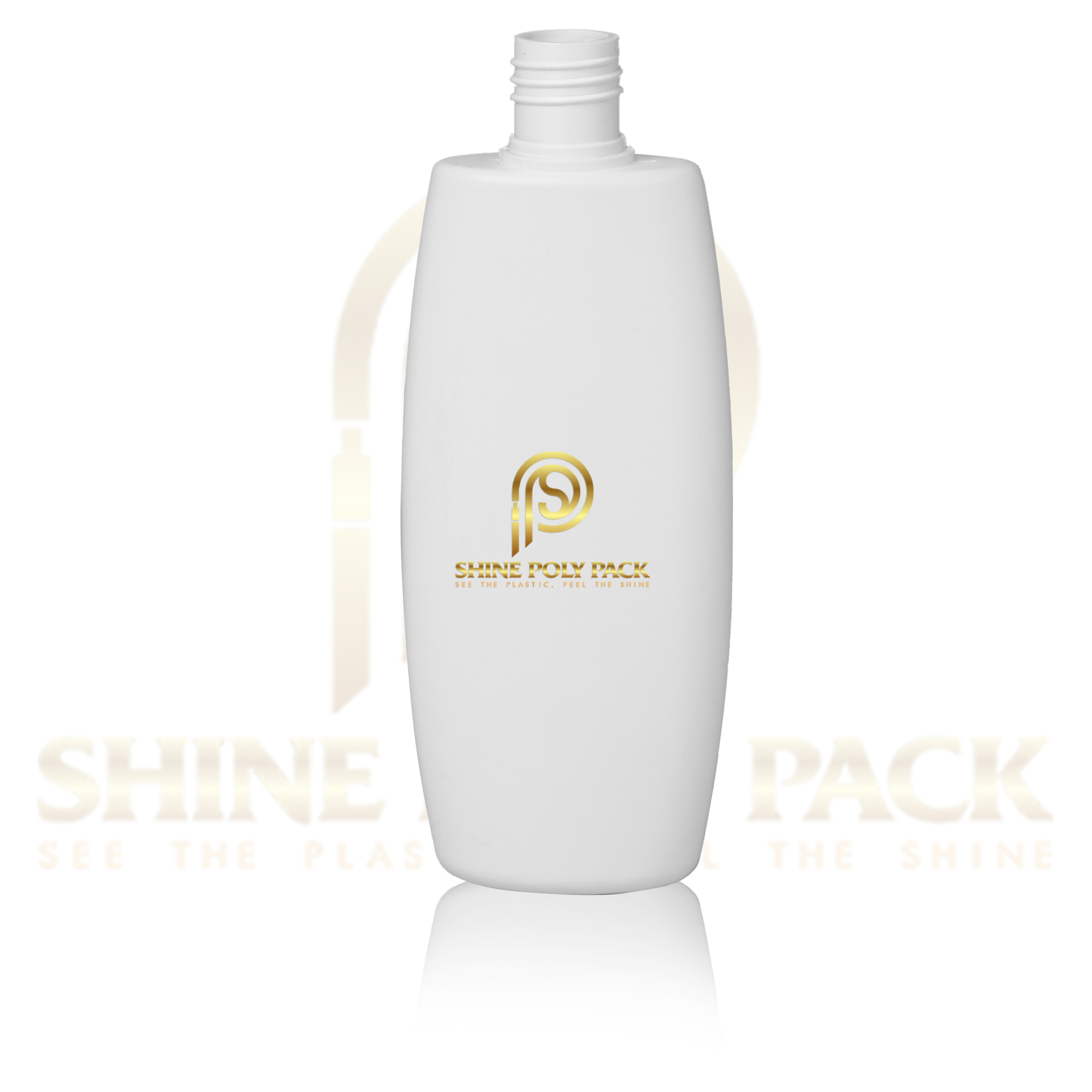 400ml Hdpe Flat Cut Bottle - 250ml Capacity, Oval Shape, Any Color | Ideal For Chemical, Oil, Pharmaceutical Use With Screw Cap Sealing