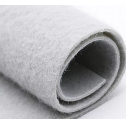 Grey Geotextile Fabric - Plain Georgette Texture, 1 Disposable Option, Light Weight, Different Thicknesses Available, White Color