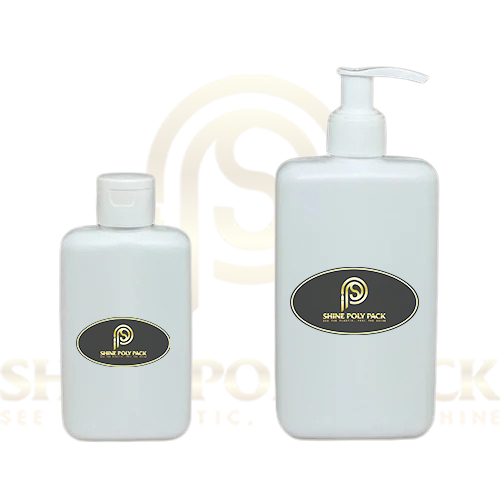 Hdpe Flat Lotion Bottle - Plastic Material, 50ml - 250ml Size Options, Any Color, Square Shape, Pump Sprayer Sealing Type, Ideal For Chemical & Oil Packaging