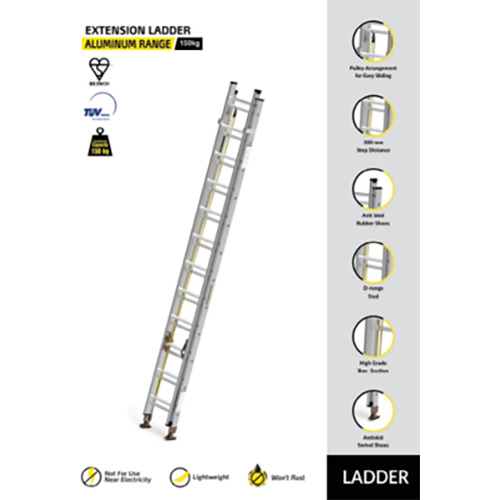 Aluminium Wall Extension Ladder Usage: Industrial & Domestic