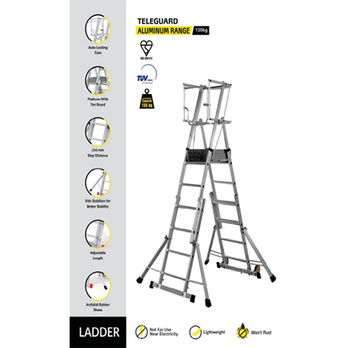 Aluminium Teleguard Ladder Usage: Industrial
