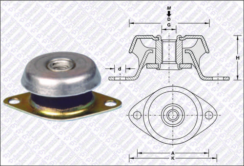 Compac Machinery Mounts - Color: Silver