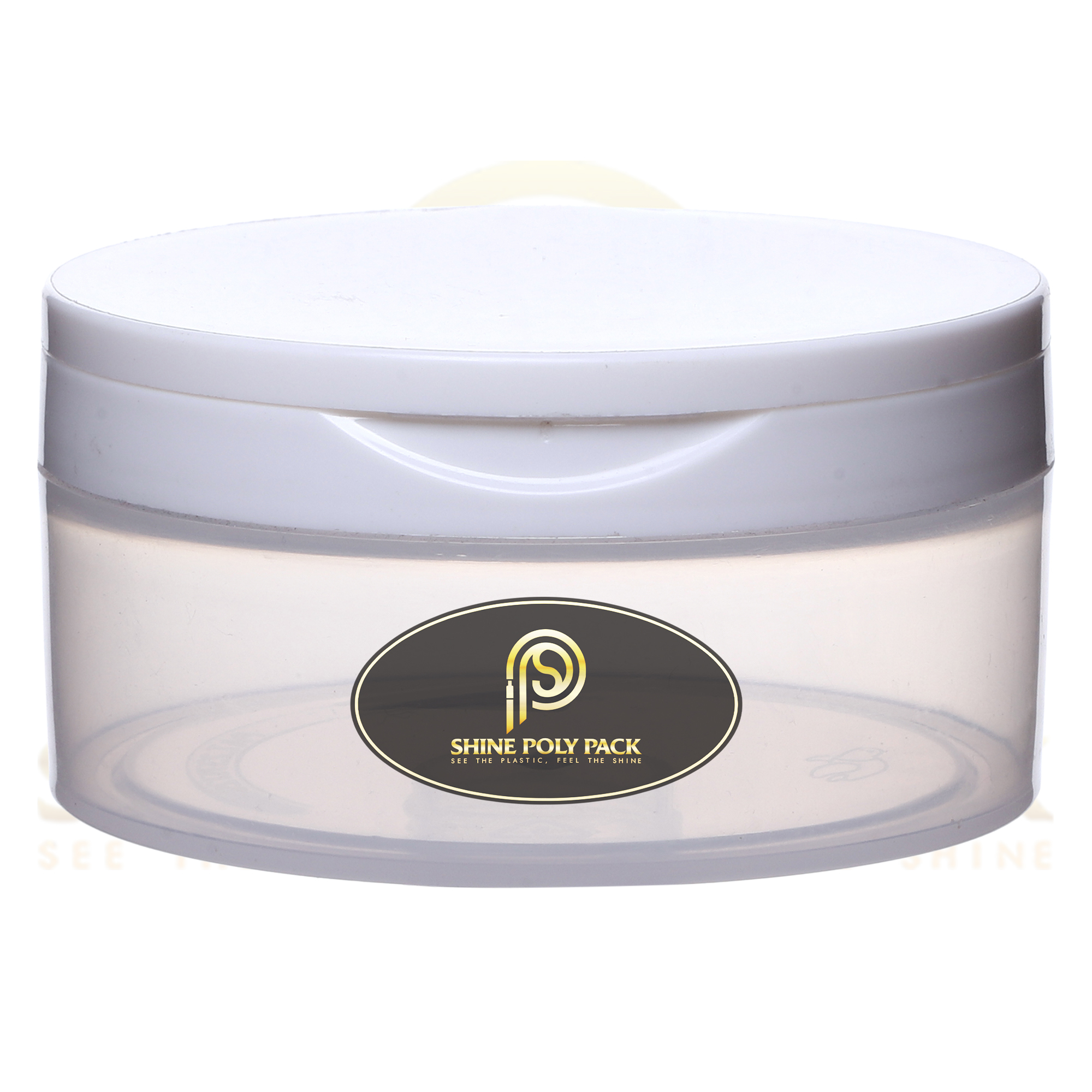 Fliptop Cap Jar - Plastic, 100gm - 150gm, Any Color - Round Shape, Screw Cap Sealing Type, For Pharmaceutical Use
