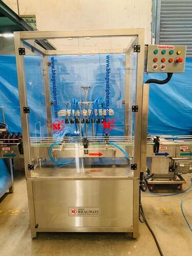 Automatic 8 Head Air-Jet Vacuum Cleaning Machine - Durable Stainless Steel, Modular Design , Eight Wash Cycle for Individual Bottles/Jars