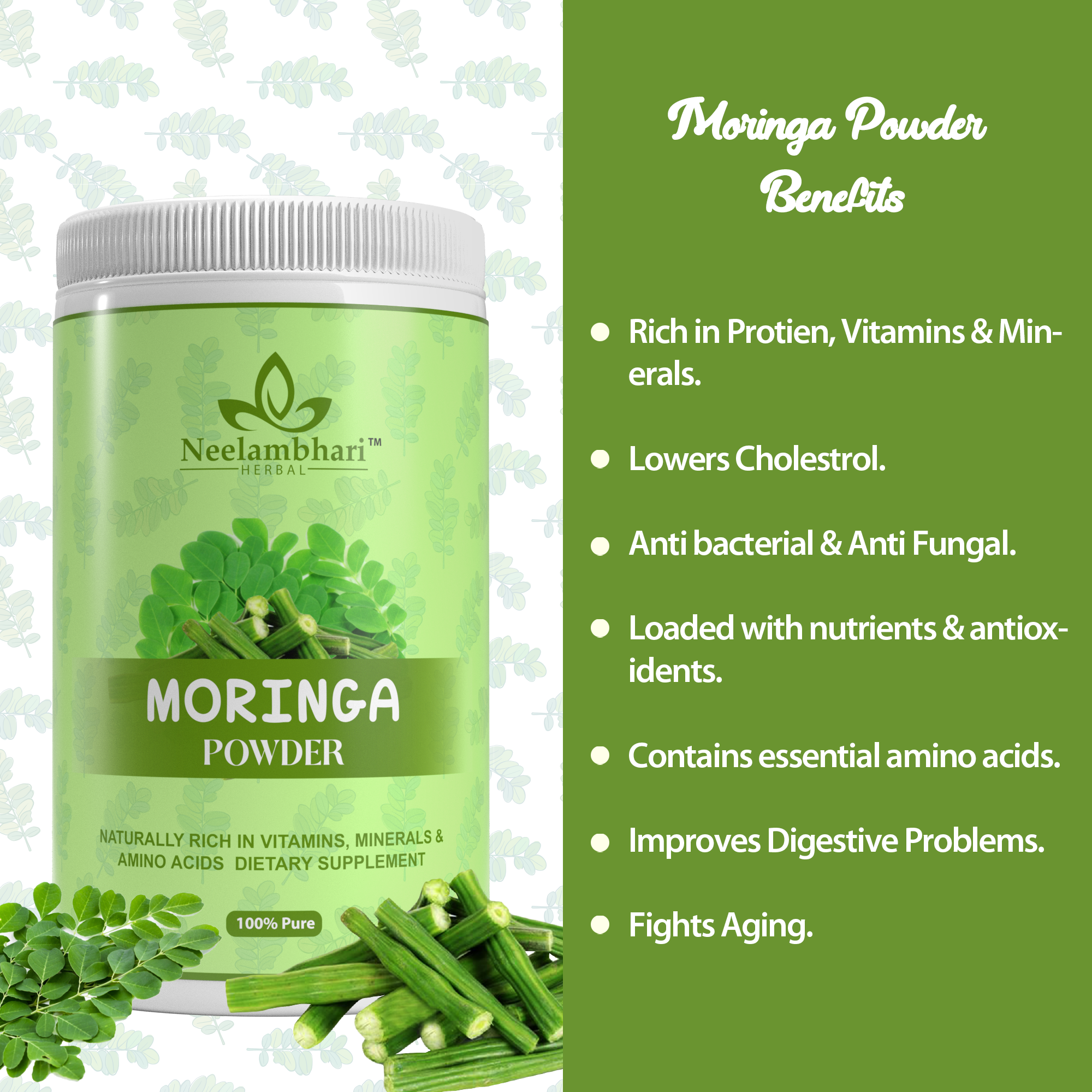 100gm Ayurvedic Moringa Powder