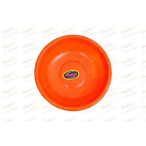16 Inch Plastic Ghamela Virgin - Virgin Plastic, 16" Diameter, Blue, Green, Orange, Rigid Structure, Round Shape, 100 Pieces Per Bundle