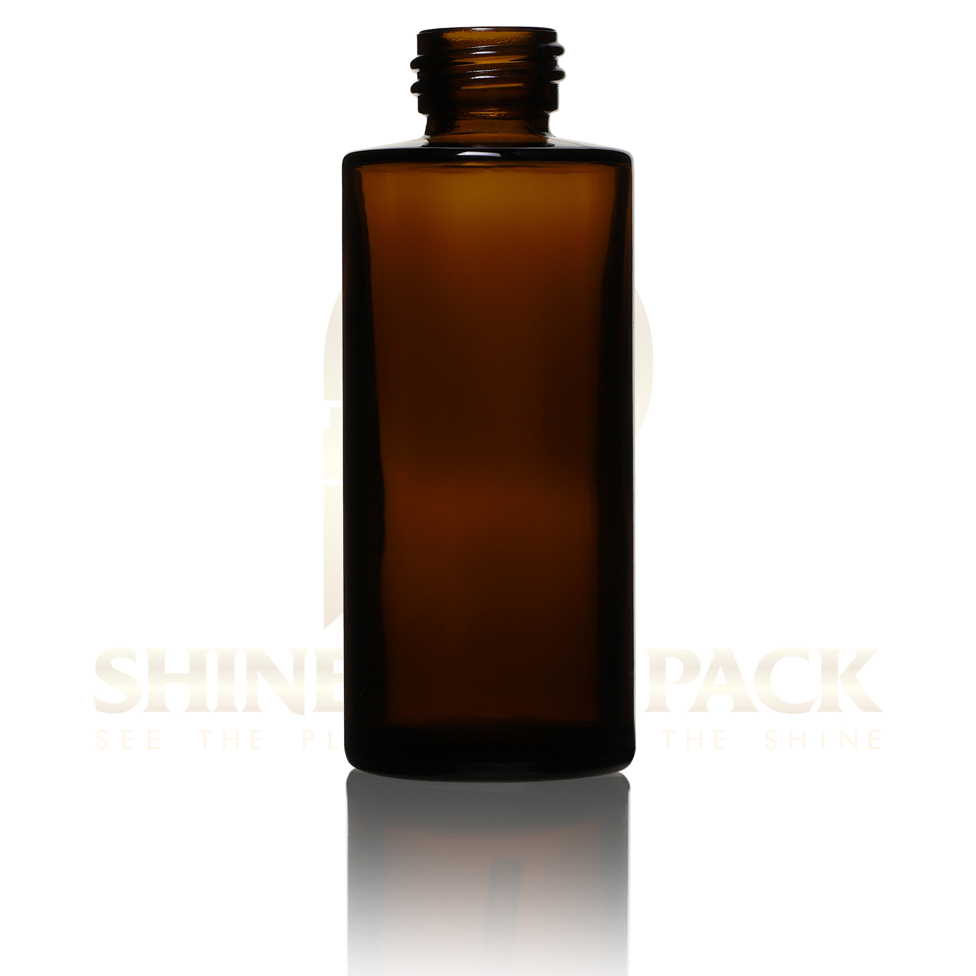 50ml Glass Flat Shoulder Dropper Amber Bottle - Glass Material, Size: 30ml - 100ml, Color: Amber, Shape: Round, Sealing Type: Pump Sprayer