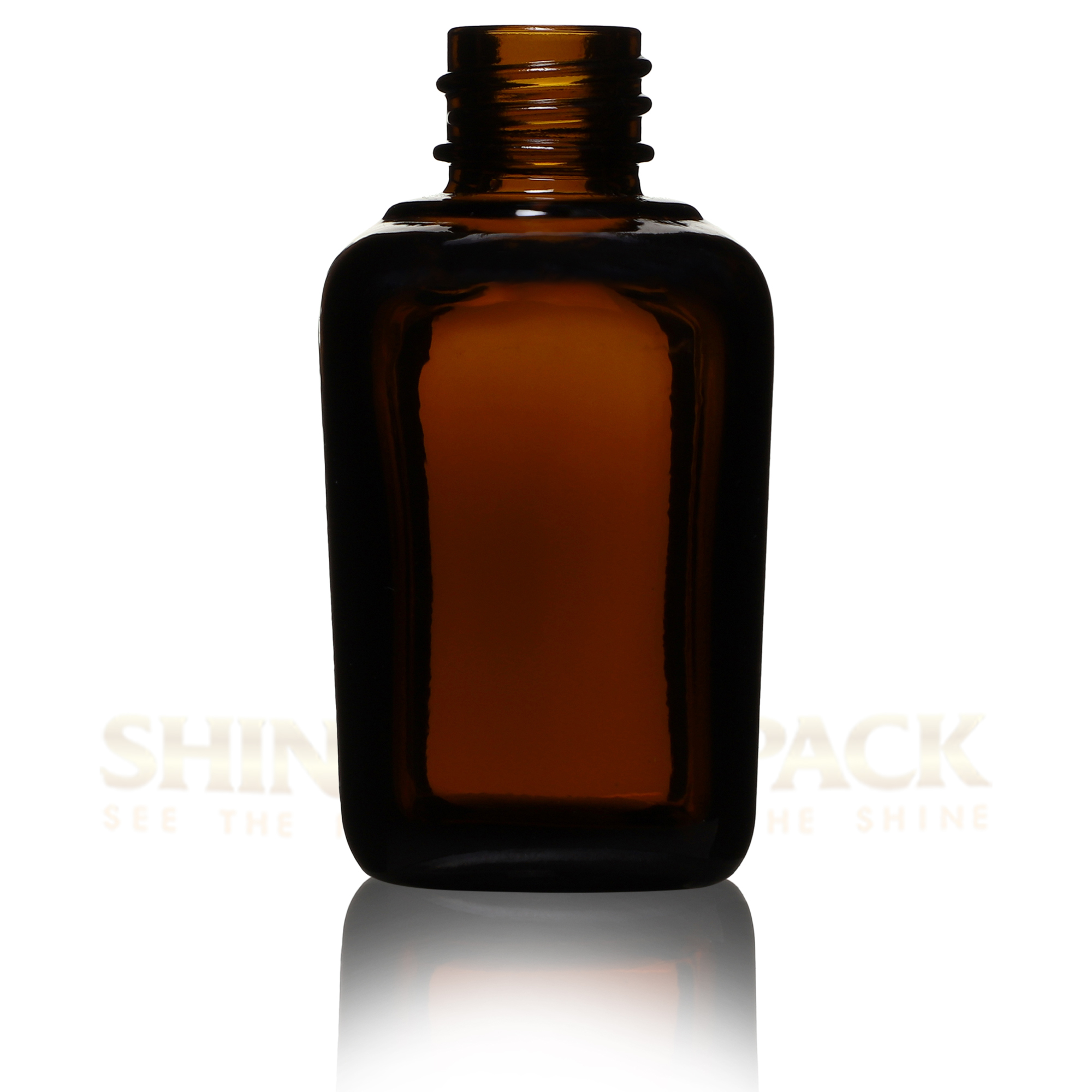 50ml Square Dropper Glass Bottle - Glass Material, 50ml Size, Amber Color | Suitable For Chemical, Pharmaceutical, Oil Applications