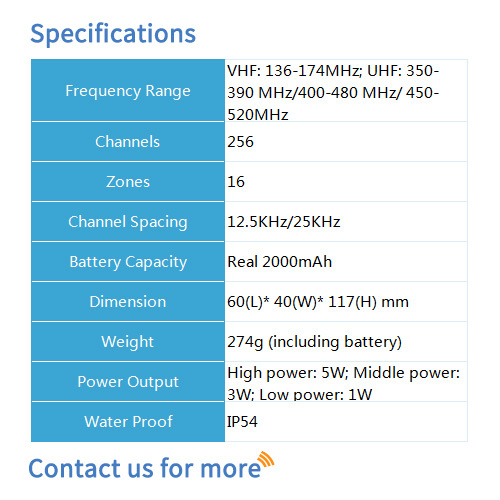 Bf-td520 Commercial Portable Radio - Dimension (L*w*h): 60*40*117 Millimeter (Mm)