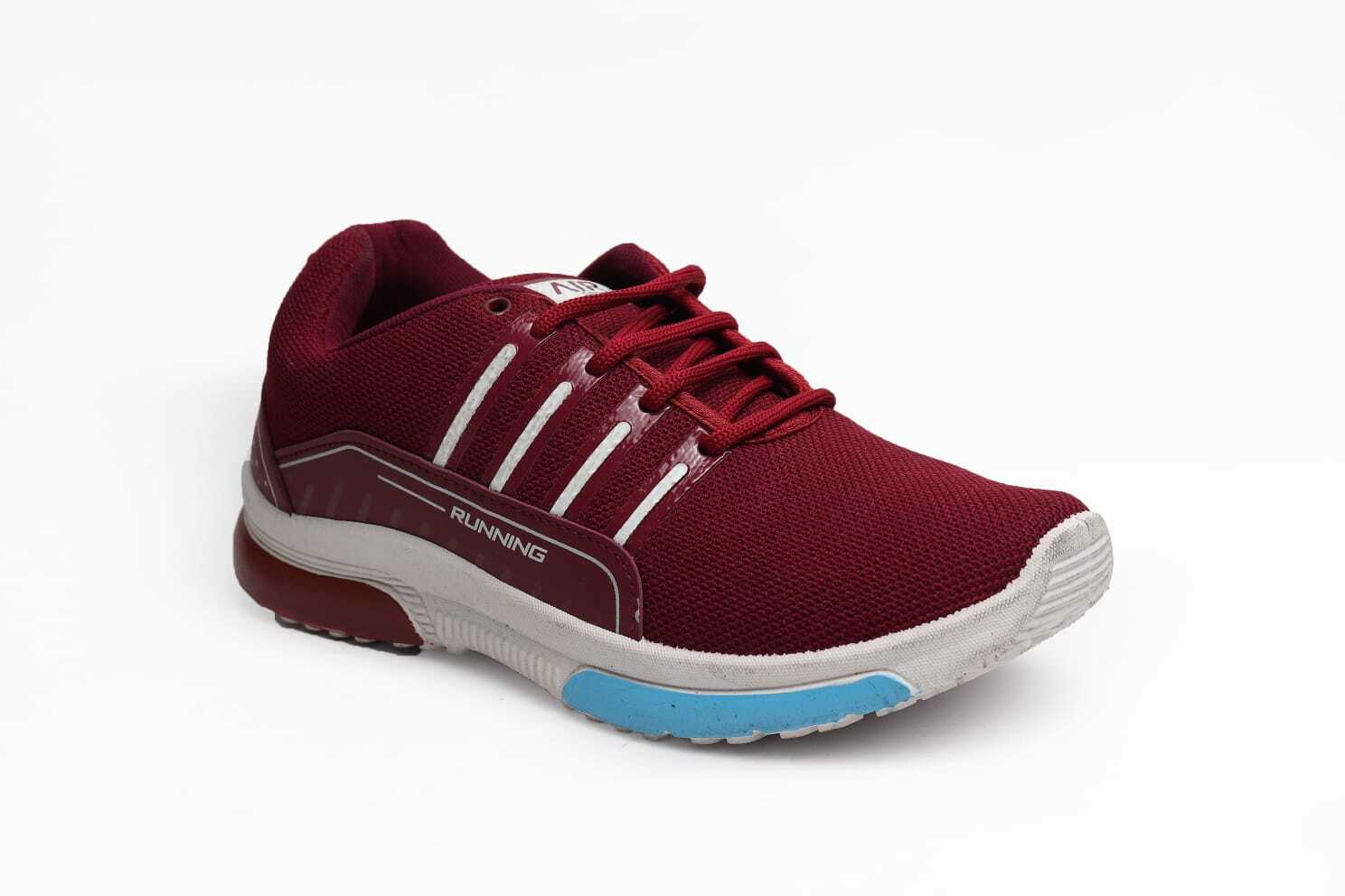 Pu Maas - Comfortable Mesh Upper, Pvc Sole | Lace Closure, Cherry Color, Suitable For Men, Perfect For Running In All Seasons