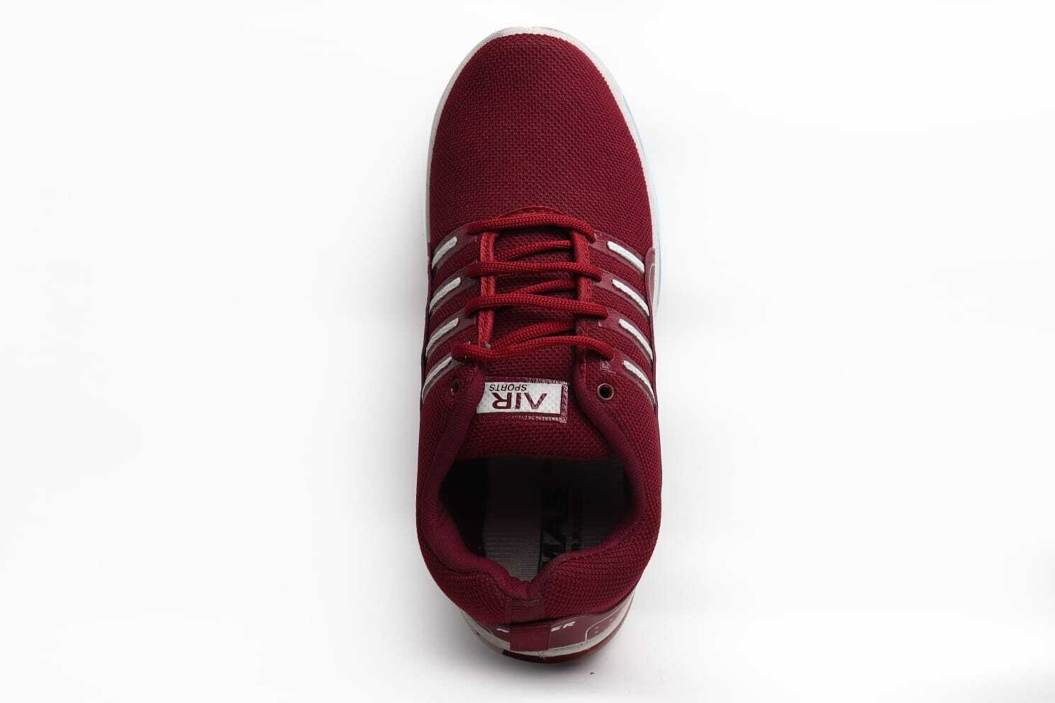 Pu Maas - Comfortable Mesh Upper, Pvc Sole | Lace Closure, Cherry Color, Suitable For Men, Perfect For Running In All Seasons