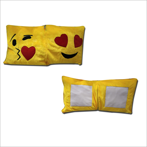 Sublimation Square Smiley Couple Pillow Size: Different Available