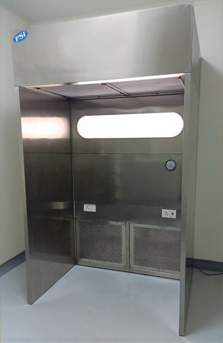 Dispensing Booth - Stainless Steel, 3(w) X 2(d) X 6(h) Feet , Grey Color, 220-240 Voltage, Ideal For Industrial & Laboratory Use
