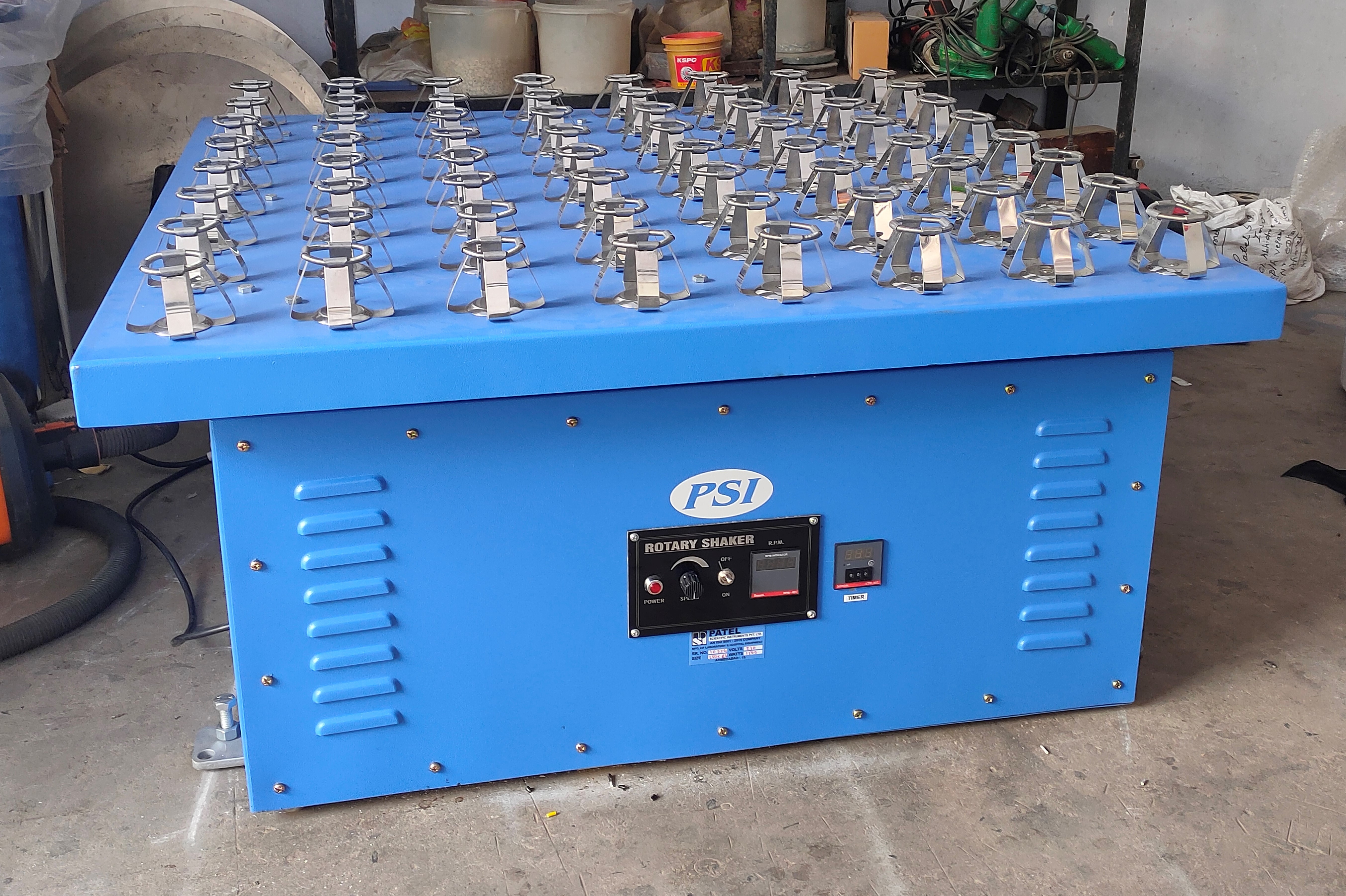 Rotary Shaker - 500ml X 9 Flasks , Blue Color, 1 Year Warranty, Industrial And Laboratory Application