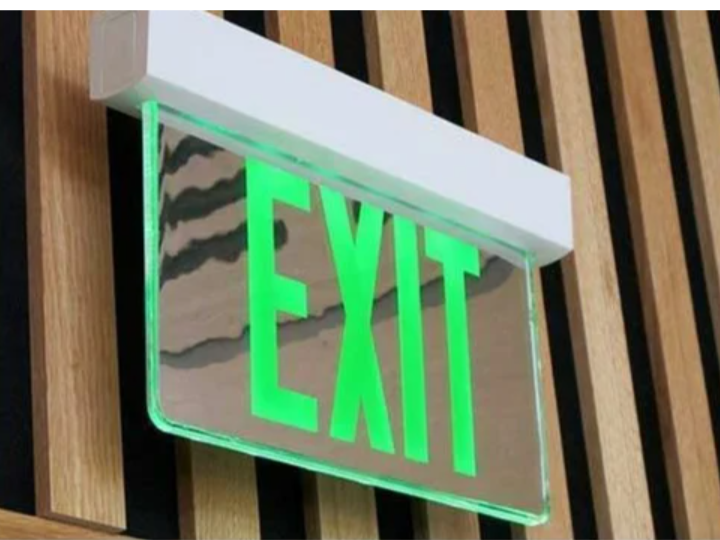 Emergency Exit Light With Acrylic Signage Board - Charging Time: 2-3 Hours