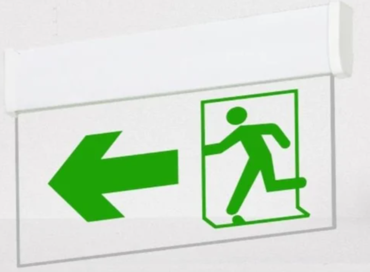 Emergency Exit Light With Acrylic Signage Board - Charging Time: 2-3 Hours
