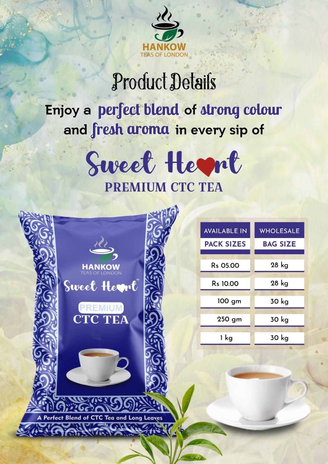 Sweet Heart Premium Black Tea - 250 Grams | Fresh Dried Tea