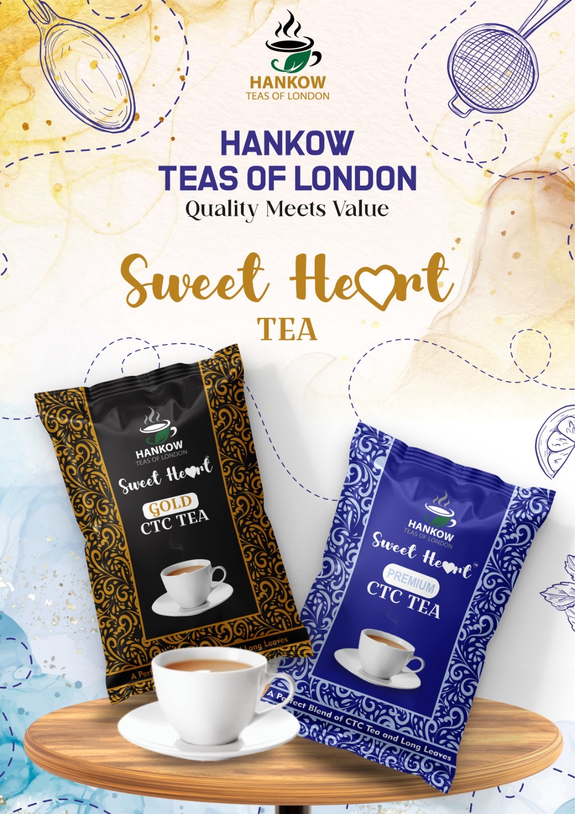 Sweet Heart Premium Black Tea - 250 Grams | Fresh Dried Tea