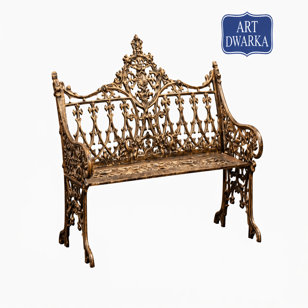 Royal Cast Iron Sofa - Color: Golden