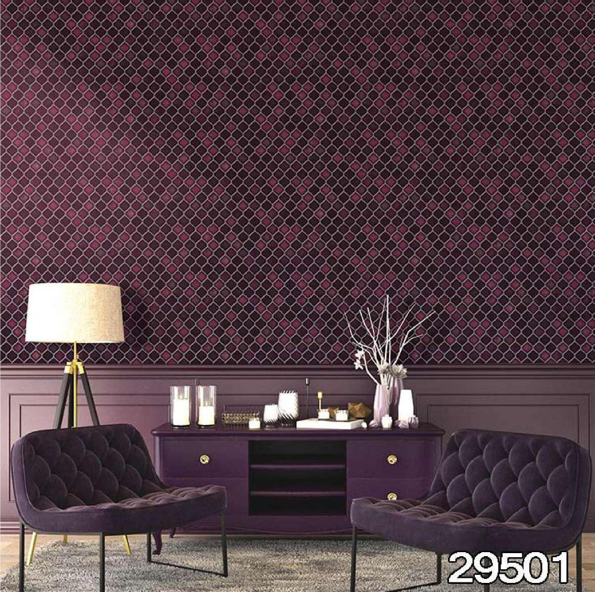 Classic Designer Wallpaper - Vinyl Material, 56 Sq Ft Size | Digital Printed, Eco-friendly, Luxurious Classic Designs For Residential And Commercial Use