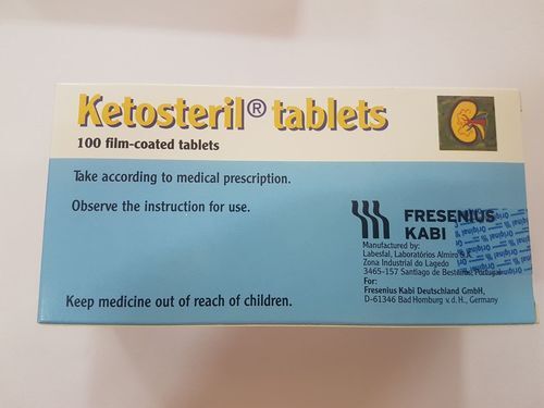 Ketosteril Tablets - Hydroxyanalogue To Dl-methionine, 100 Tablets | For Chronic Kidney Disease Treatment, Dosage As Directed By Physician, Keep Away From Children And Pets