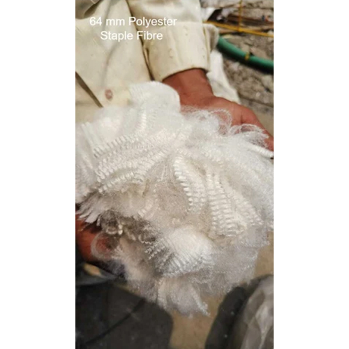 64 Mm Polyester Staple Fibre - 60 Mm Fiber Length, 100% Fineness | Eco-friendly, Raw Pattern, Ideal For Filling Material And Non-woven Fabric