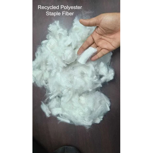 Recycled Polyester Staple Fibre - 100% Eco-friendly Polyester For Non-woven Fabric & Filling Material | Raw Patterned Design, Sustainable Material