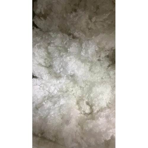 White Embossed Polyester Fibre - 100% Polyester, Raw Pattern, Eco-friendly | Ideal For Filling Material And Non-woven Fabric Applications