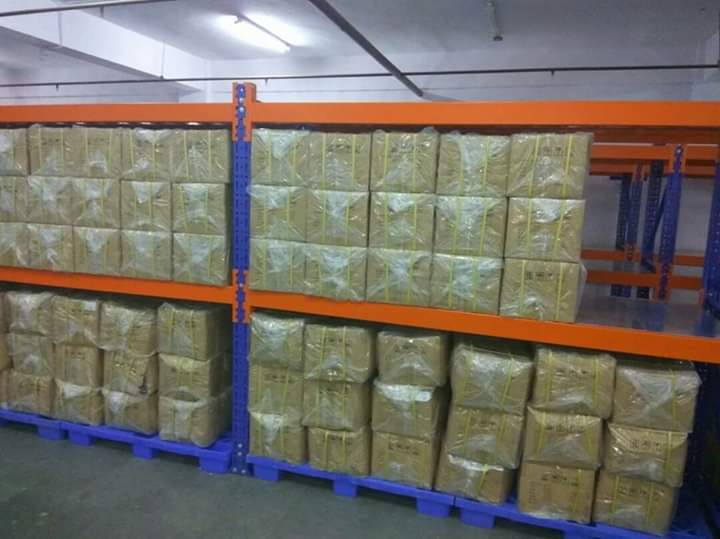 Heavy Duty Rack - Mild Steel, 2 Layers, 4 Shelves, Load Per Layer >500 Kg, Blue | Bulk Storage, Durable Build, Easy Access, Space Saving