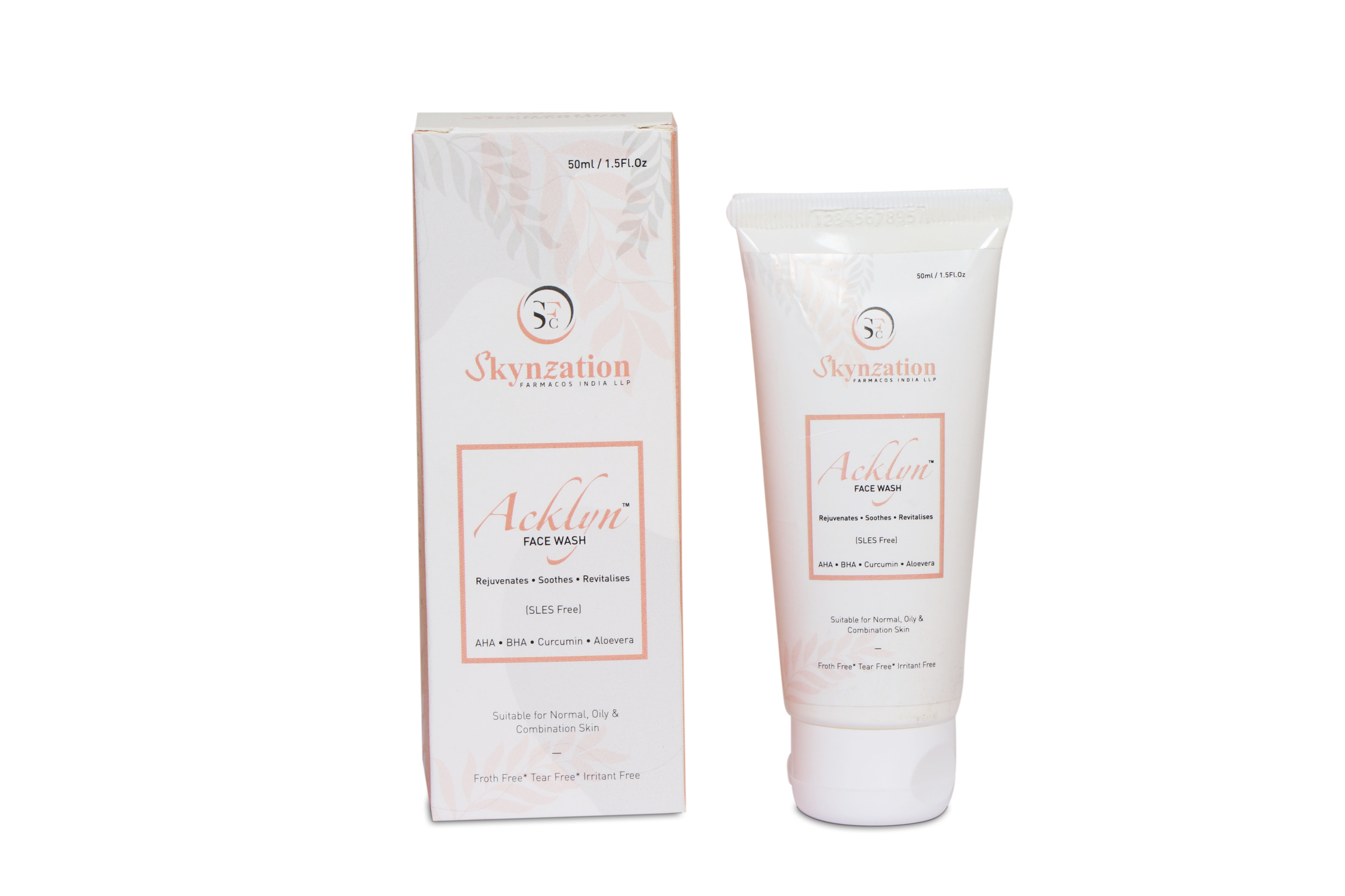 Acklyn Face Wash - Plastic Tube, 15x5 Cm | Antiseptic, Gentle Cleansing, Effective Exfoliation, Moisturizing, Suitable For All Skin Types