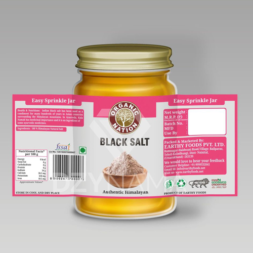 Black Salt Labels Printing Service