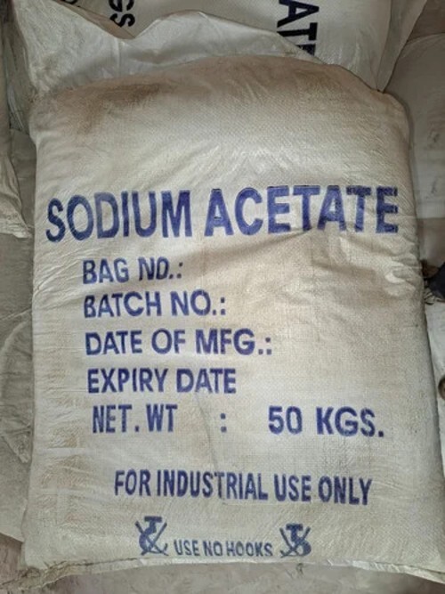 Sodium Acetate - 99% Purity, White Crystalline Powder | Hygroscopic Solubility In Water, Industrial And Food Applications, Ph 7 - 7.5