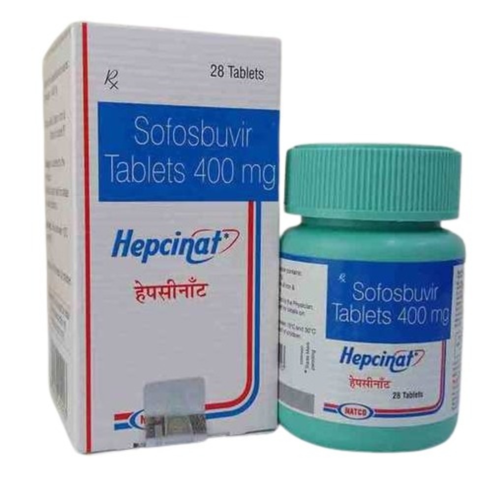 Hepcinat 400mg Tablets - 28 Coated Tablets, Contains Sofosbuvir, For Chronic Hepatitis C Treatment, Keep Away From Children And Pets