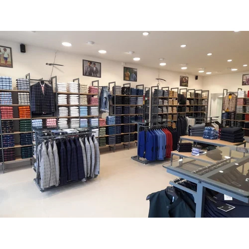 ब्लैक क्लॉथ स्टोर डिस्प्ले रैक