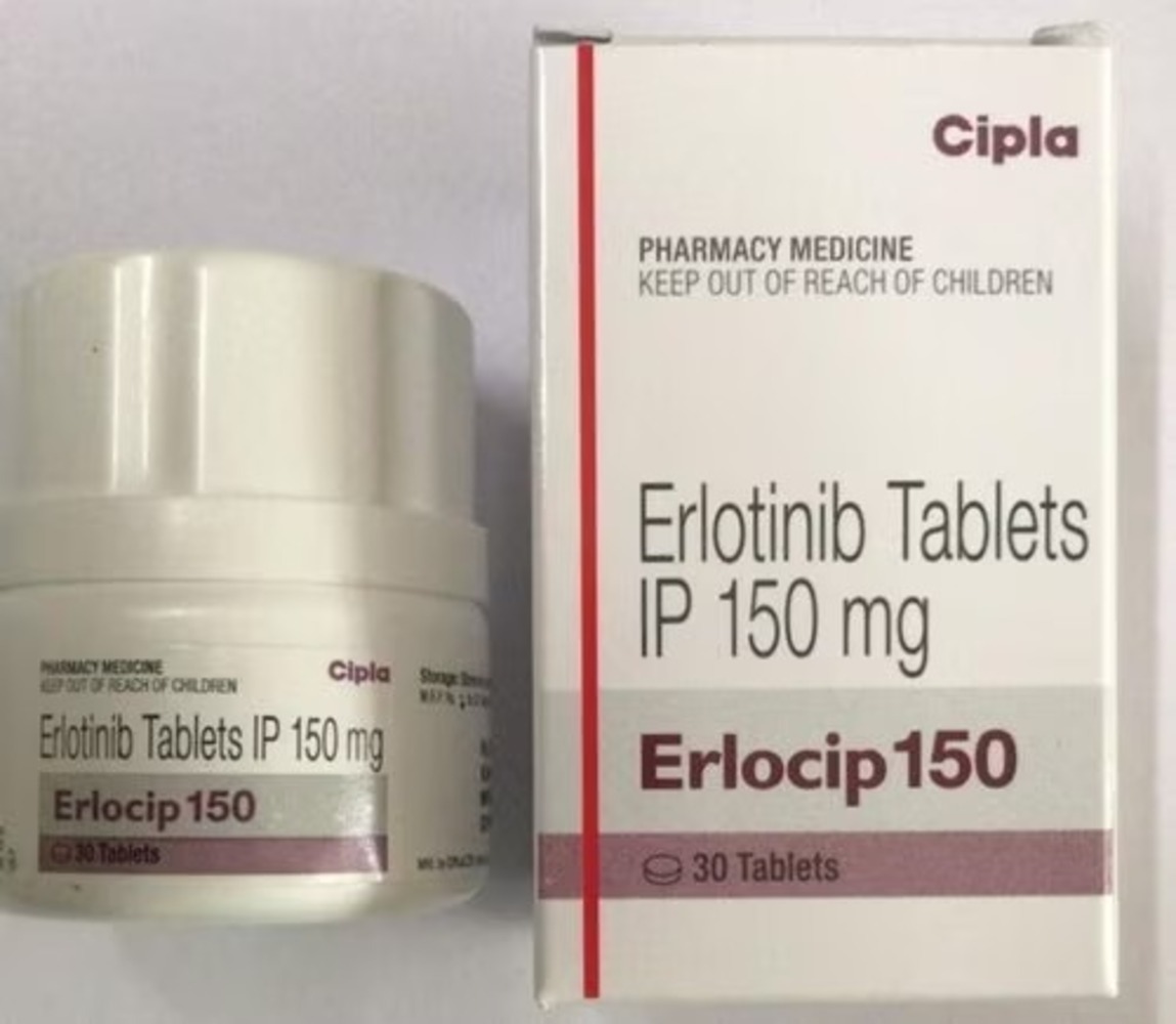 Erlocip 150mg Tablets - Erlotinib Hydrochloride, Titanium Dioxide Coated, Contains 30 Tablets, Dosage As Directed By Physician, For Non-small Cell Lung Cancer