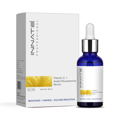 विटामिन सी और एसिटाइल ग्लूकोसामाइन फेस सीरम 30Ml ड्राई प्लेस