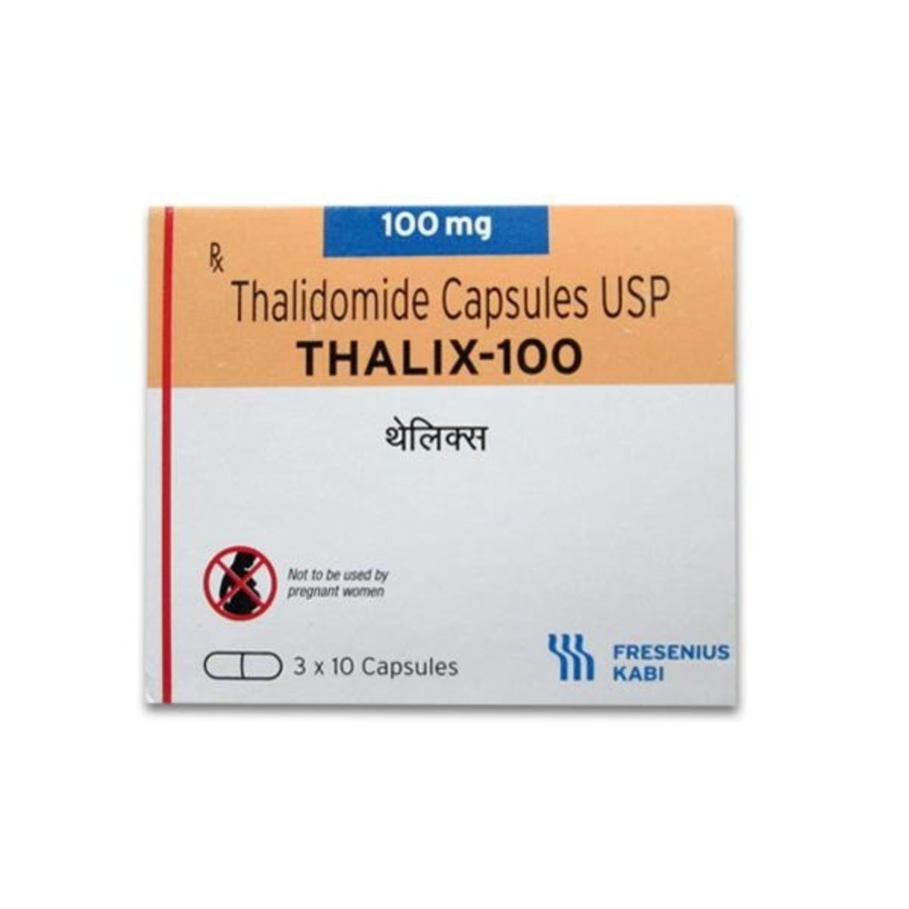 Thalix 50mg Capsules Usp - 30 Capsules Pack | Contains Thalidomide, Recommended For Adults And Children, Store Below 30â°c, Use As Directed
