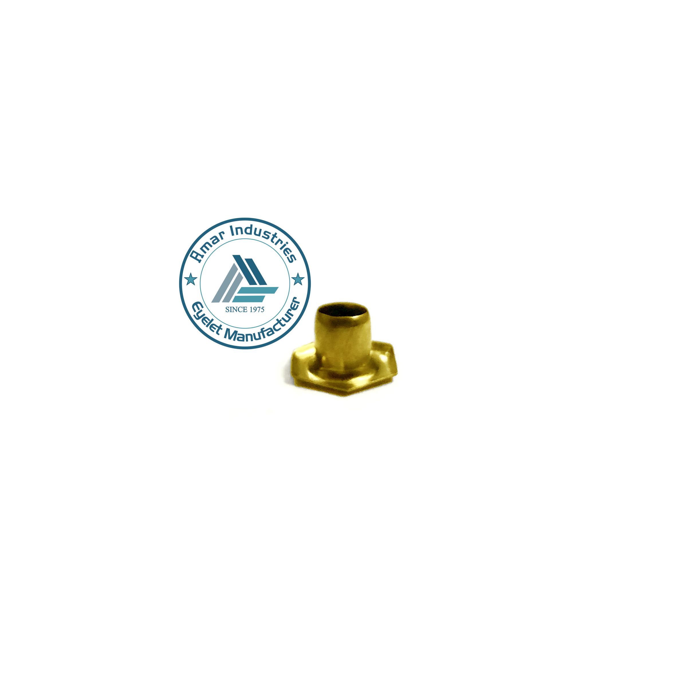 Brass Eyelet No 600 - Silver Coated Hexagon Shape | Durable Metal, Customizable Design, Exceptional Corrosion Resistance