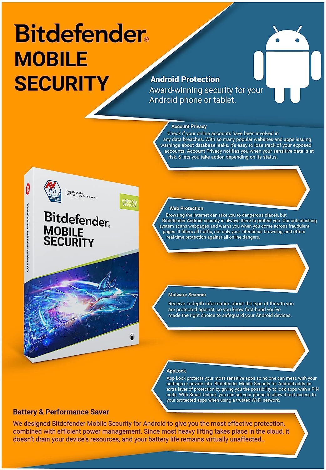 Bitdefender 1 Device 1 Year Mobile Security Android