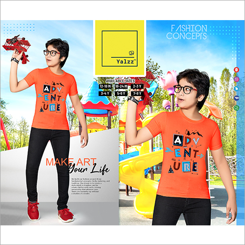 Rock Star Kids T-shirt - Cotton Blend, Various Colors | Printed Pattern, O-neck Collar, Unisex For Children