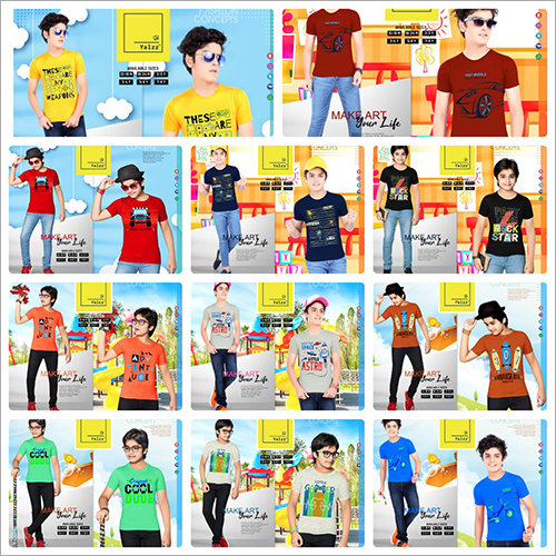 Rock Star Kids T-shirt - Cotton Blend, Various Colors | Printed Pattern, O-neck Collar, Unisex For Children