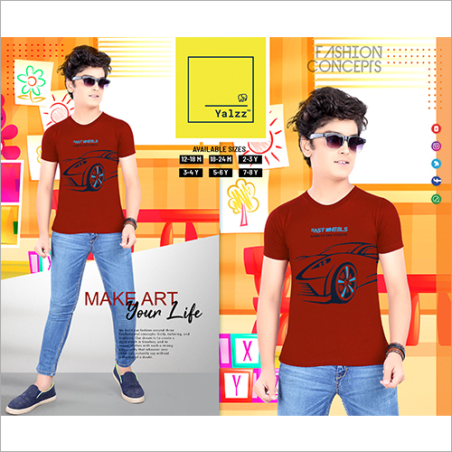 Rock Star Kids T-shirt - Cotton Blend, Various Colors | Printed Pattern, O-neck Collar, Unisex For Children